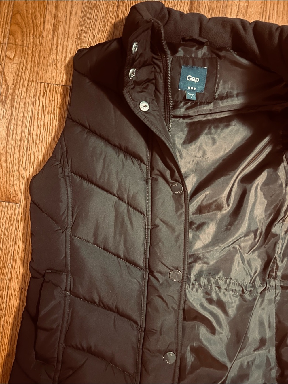 GAP Chocolate Brown Quilted Sleeveless Puffer Vest
